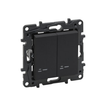 Выкл. 2-кл. с инд. 10А б/рамки, авт.клеммы, NLST сталь 863415 Legrand (10)