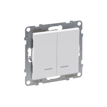 Выкл. 2-кл. с инд. 10А б/рамки, авт.клеммы, SUNO белый 721115 Legrand (5)