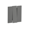 Выкл. 3 кл 10А с/у б/рамки QUATTRO VELVET GREY UNIT (10)