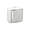 Выключатель 2кл о/у белый IP54 TERRA (10/200) UNIT NEW