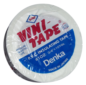Японская Изолента #102 ПВХ  белая Vini Tape (10)(500)