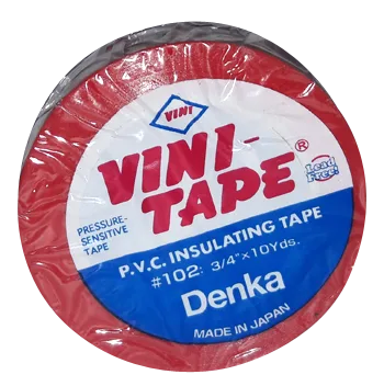 Японская Изолента #102 ПВХ красная Vini Tape (10)(500)