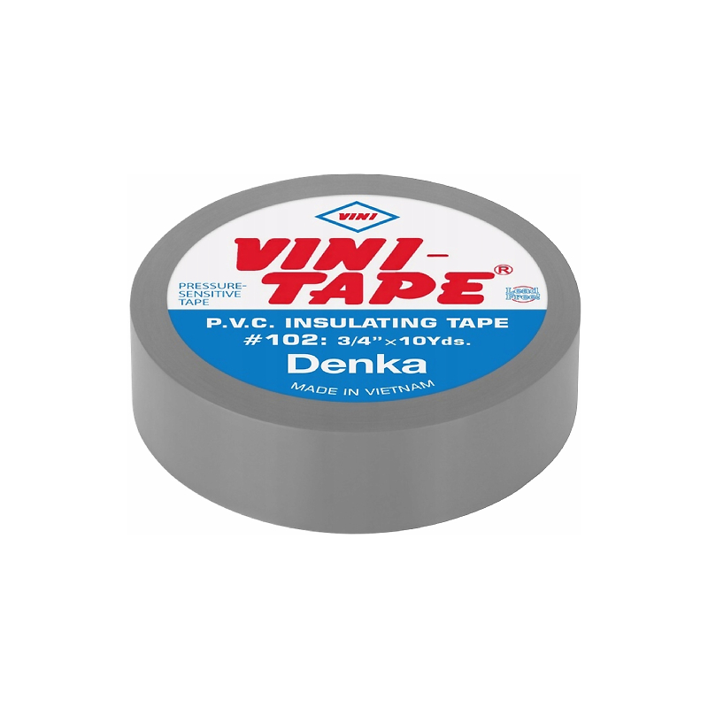 Японская Изолента #102 ПВХ серая Vini Tape (10)(500)