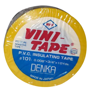 Японская Изолента #102 ПВХ желтая Vini Tape (10)(500)