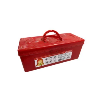 Ящик пластиковый BOX TB 3012 универсальный, прозрачный с красной ручкой//ЦК