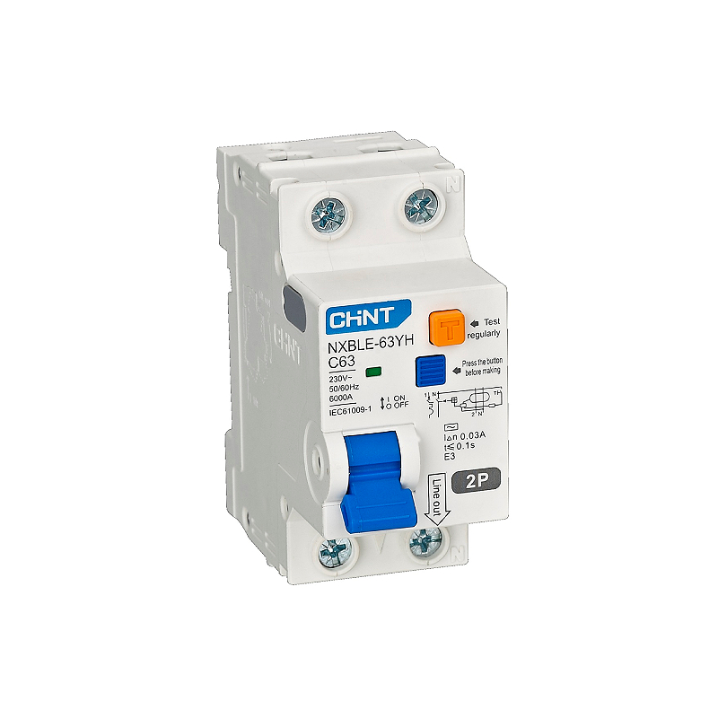 АВДТ NXBLE-63YH 1P+N C10 30mA 6kA  A  515374 CHINT (6/90) — изображение 2