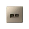 G036 Роз. 2-ная комп. RJ45+RJ45 6A механизм "ARTGALLERY" шампань GAL0588 (1)