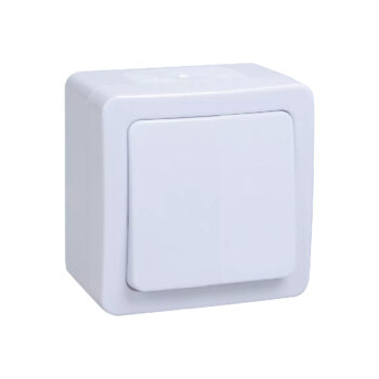 I26 выкл 1кл о/у белый IP54 ГЕРМЕС IEK ВС20-1-0-ГПБ  (10/100)