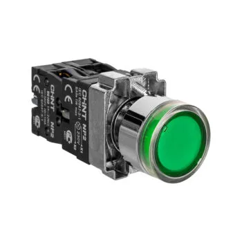 Кнопка управления NP2-BW3365 1НО+1НЗ зеленая AC/DC230В (LED) IP40 574268 CHINT (10/150)