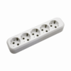 Колодка POWER (5 места 2p+pe с/з 16А/3,5кВт/220В) Белая UNIT (1/100)