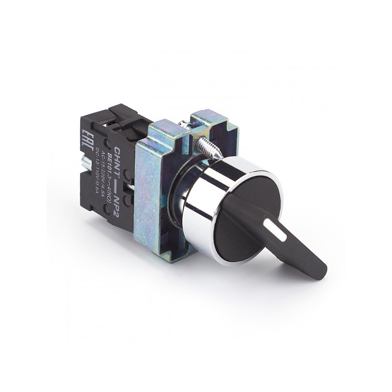 Переключатель NP2-BJ25, 2 положения с фиксацией, 1НЗ +1НО IP40 574857 CHINT (10/120)