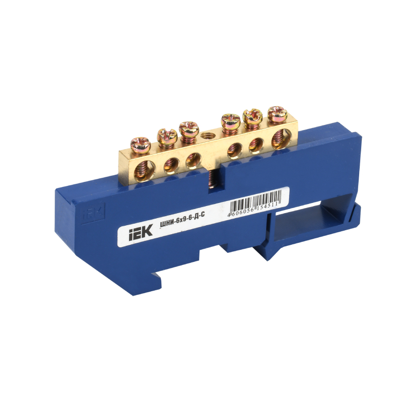 Шина N "ноль" DIN-изол ШНИ-6х9- 6-Д-С  IEK E-PRO