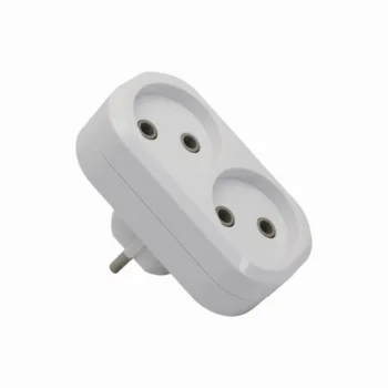 Тройник POWER (2 места 2p 10A/2,2кВт/220В) Белый UNIT (1/10/100)