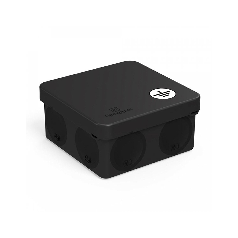 60-0210-9005-У Коробка уравнивания потенциалов 80х80х40 HF Прямой монтаж двухкомпонентная ЧЕРНАЯ 132 — изображение 2