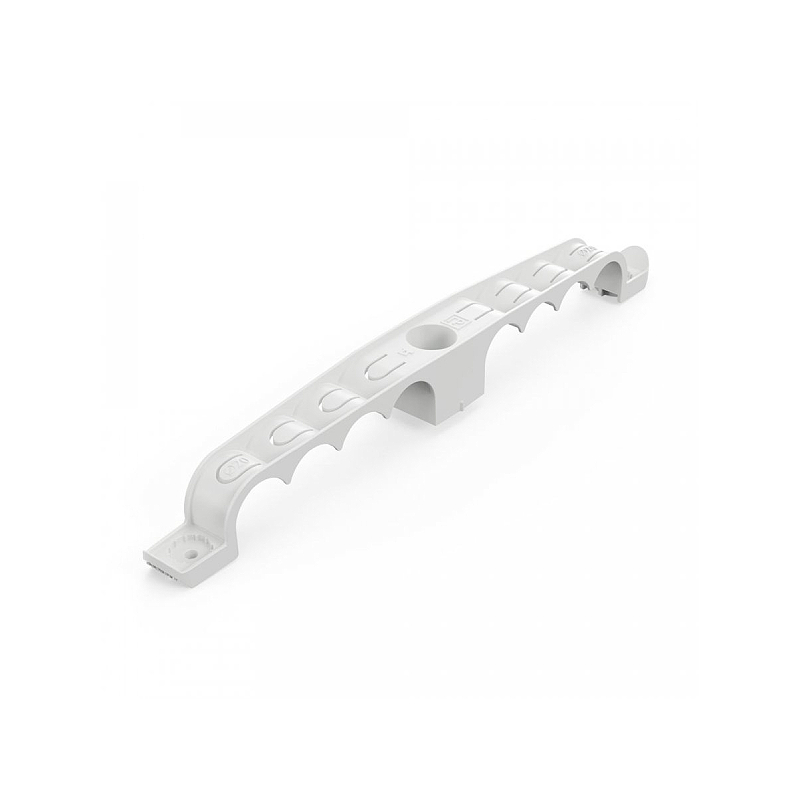 Держатель труб Прямой монтаж двусторонний на 8 мест СЕРЫЙ d20 (20/120 ) Промрукав — изображение 2