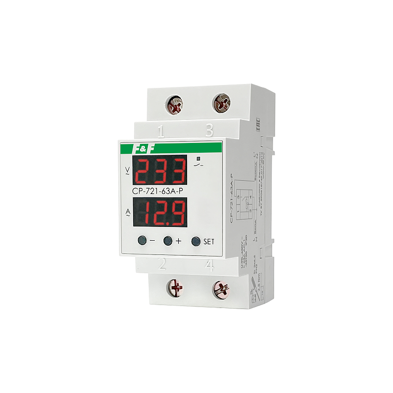 Реле контроля напряжения CP-721-P, 50-450В, 1NO, 63А F&F