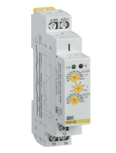Реле напряжения ORV-02 1ф. 110-240В AC/DC IEK ORV-02-AD110-240 NEW