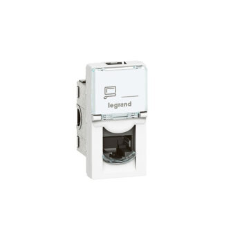 Розетка RJ 45 - Mosaic - категория 6 - FTP - 1 модуль - белый Legrand E-PRO