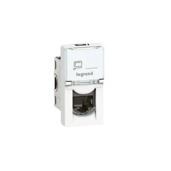 Розетка RJ 45 - Mosaic - категория 6 - FTP - 1 модуль - белый Legrand E-PRO