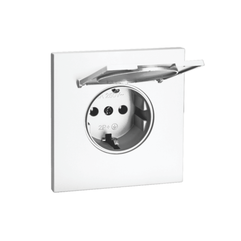 Роз. 16А с з/шт з/к с/у IP20 QUATTRO ARCTIC WHITE UNIT (10)
