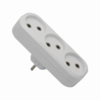 Тройник POWER (3 места 2p 10A/2,2кВт/220В) Белый UNIT (1/10/100)