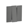 Выкл. 3 кл 10А с/у QUATTRO VELVET GREY UNIT (10)